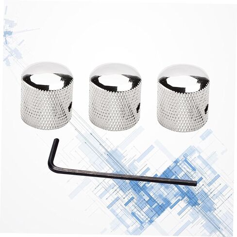 ibasenice 3pcs Electric Bass Guitar Control Knobs Wrench Dome Volume Tone Knobs Compatible Import and Split Shaft Pots in Saudi Arabia