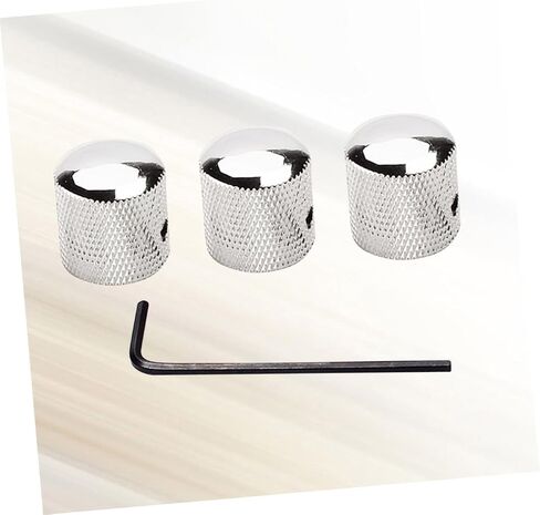 ibasenice 3pcs Electric Bass Guitar Control Knobs Wrench Dome Volume Tone Knobs Compatible Import and Split Shaft Pots in Saudi Arabia