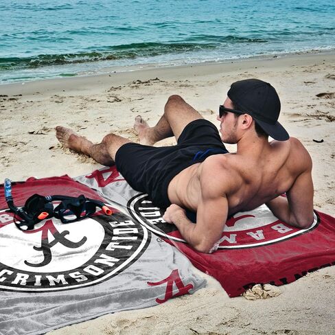 Northwest Alabama Crimson Tide NCAA Incisor Micro Fiber Beach Towel 30 x 60 Inches in Saudi Arabia
