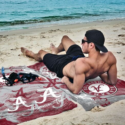 Northwest Alabama Crimson Tide NCAA Distorter Micro Fiber Beach Towel 40 x 72 Inches in Saudi Arabia