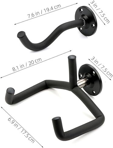 UPKOCH Wall-Mounted Guitar Hanger for Acoustic Electric and Ukulele 194mm Short Hook Sturdy Iron Construction Easy Installation for Home Display in Saudi Arabia