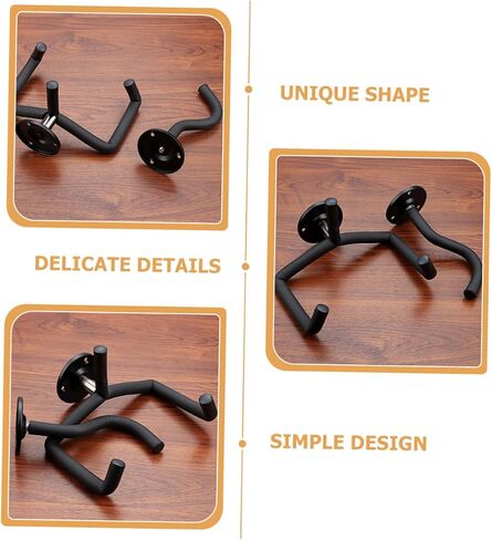 UPKOCH Wall-Mounted Guitar Hanger for Acoustic Electric and Ukulele 194mm Short Hook Sturdy Iron Construction Easy Installation for Home Display in Saudi Arabia