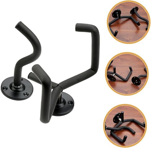 UPKOCH Wall-Mounted Guitar Hanger for Acoustic Electric and Ukulele 194mm Short Hook Sturdy Iron Construction Easy Installation for Home Display in Saudi Arabia
