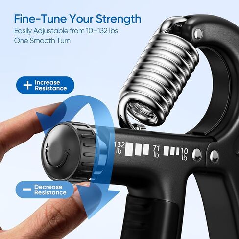 FitBeast Grip Strength Trainer 2 Pack – Adjustable Hand Grip Strengthener for Strength Training & Rehabilitation, 10-132 lbs Resistance Forearm Strengthener, Ideal for Athletes, Rehab, Office in Saudi Arabia