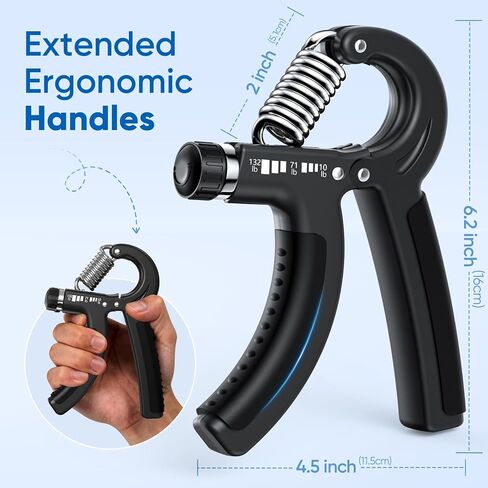 FitBeast Grip Strength Trainer 2 Pack – Adjustable Hand Grip Strengthener for Strength Training & Rehabilitation, 10-132 lbs Resistance Forearm Strengthener, Ideal for Athletes, Rehab, Office in Saudi Arabia