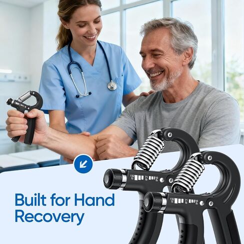 FitBeast Grip Strength Trainer 2 Pack – Adjustable Hand Grip Strengthener for Strength Training & Rehabilitation, 10-132 lbs Resistance Forearm Strengthener, Ideal for Athletes, Rehab, Office in Saudi Arabia