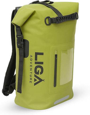 LIGA Waterproof Duffel Bag – 30L – Heavy Duty Roll-Top Closure – Fully Waterproof – Cushioned Comfort – Dry Bag for Hiking, Kayak, Travel, Biking, Camping, Fishing (Yellow) in Saudi Arabia