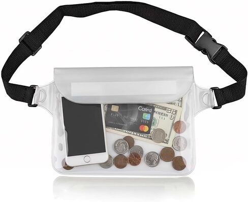 Waterproof Belt for Men & Women, Waterproof Phone Pouch Crossbody Bag, Travel Wet Bag for Kayak, Paddle Board Accessories, Beach, Theme Park & Cruise Must-Have Wallet Pouch, Black in Saudi Arabia