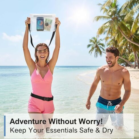 Waterproof Belt for Men & Women, Waterproof Phone Pouch Crossbody Bag, Travel Wet Bag for Kayak, Paddle Board Accessories, Beach, Theme Park & Cruise Must-Have Wallet Pouch, Black in Saudi Arabia
