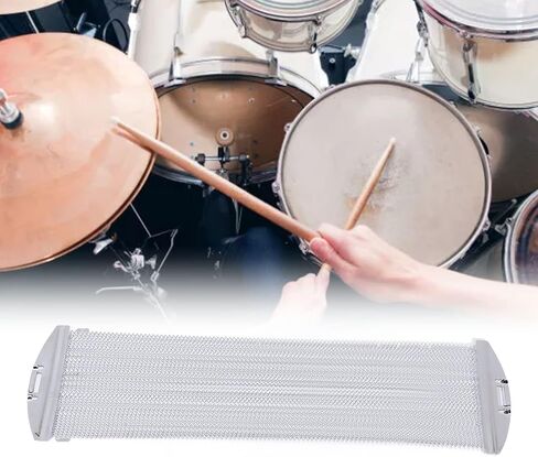 14in Snare Drum Wire - 40 Strands Spring Metal Snare Spring Wire for Box Drum - Quick Response - Silver Color - Easy Install - Replacement Accessory in Saudi Arabia