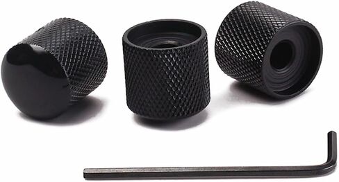 ibasenice 3pcs مقابض التحكم في الجيتار الأسود لاستبدال نغمة الجهير يناسب الأواني in Saudi Arabia