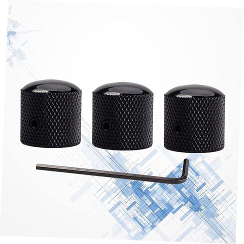 ibasenice 3pcs مقابض التحكم في الجيتار الأسود لاستبدال نغمة الجهير يناسب الأواني in Saudi Arabia