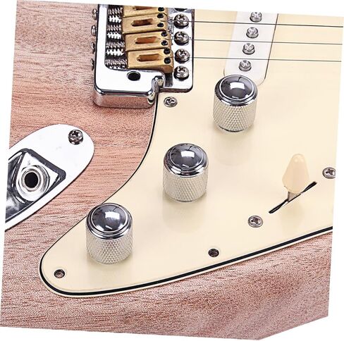 BESTonZON 3pcs Aluminum Alloy Chrome Guitar Control Knobs Volume Tone Dome Knobs for Bass Guitar Replacement in Saudi Arabia