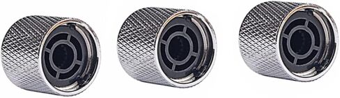 BESTonZON 3pcs Aluminum Alloy Chrome Guitar Control Knobs Volume Tone Dome Knobs for Bass Guitar Replacement in Saudi Arabia