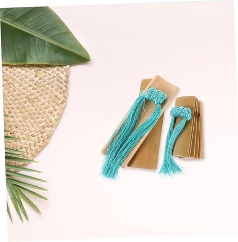 1 Set Kuaiban Traditional Castanets with Blue Tassels for Music Performances Educational Use and Festivals Portable Lightweight Durable Percussion Instrument in Saudi Arabia