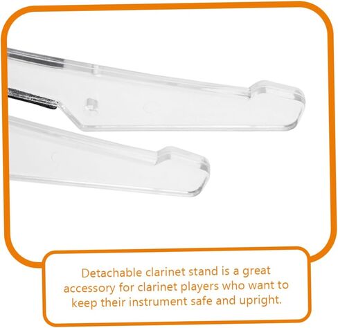 Detachable Clarinet Stand Wind Instrument Holder Stable Support Display for Flutes Portable Compact Music Instrument Rack Transparent in Saudi Arabia