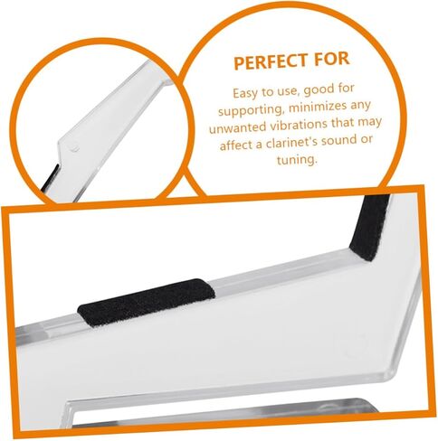 Detachable Clarinet Stand Wind Instrument Holder Stable Support Display for Flutes Portable Compact Music Instrument Rack Transparent in Saudi Arabia