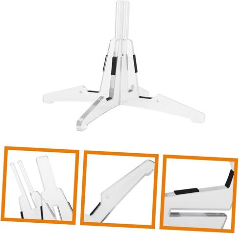 Detachable Clarinet Stand Wind Instrument Holder Stable Support Display for Flutes Portable Compact Music Instrument Rack Transparent in Saudi Arabia