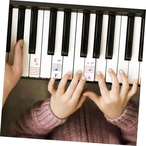 Kisangel Piano and Girls Electronic Keyboard Decals Beginner Piano Keyboard Stickers Non-Fading in Saudi Arabia