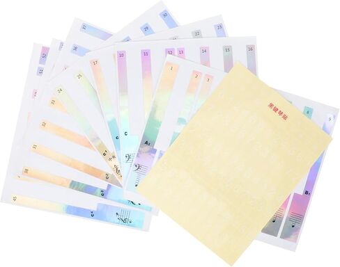 Removable Piano Keyboard Stickers 1 Set Universal Key Decals for Beginners Music Note Labels for 88-Key Piano/Keyboard in Saudi Arabia