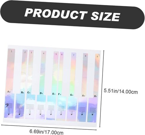 Removable Piano Keyboard Stickers 1 Set Universal Key Decals for Beginners Music Note Labels for 88-Key Piano/Keyboard in Saudi Arabia