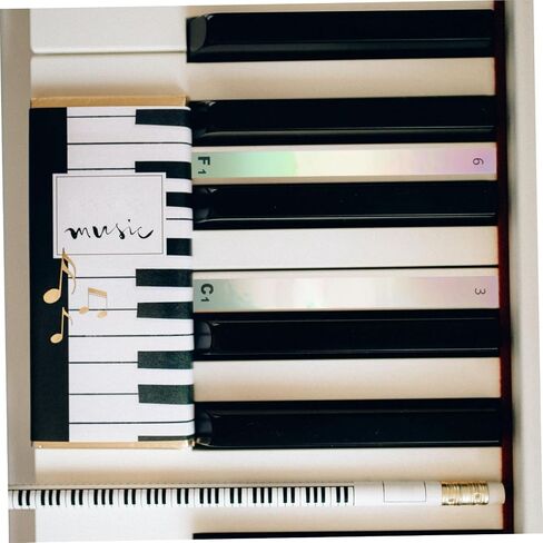 Removable Piano Keyboard Stickers 1 Set Universal Key Decals for Beginners Music Note Labels for 88-Key Piano/Keyboard in Saudi Arabia