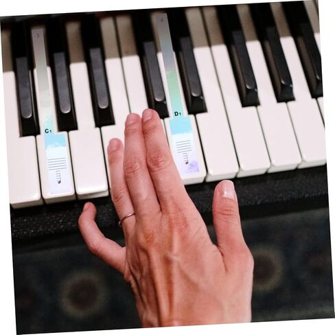 Removable Piano Keyboard Stickers 1 Set Universal Key Decals for Beginners Music Note Labels for 88-Key Piano/Keyboard in Saudi Arabia
