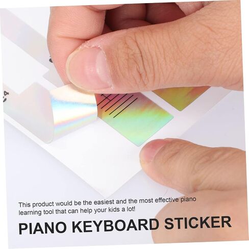 Removable Piano Keyboard Stickers 1 Set Universal Key Decals for Beginners Music Note Labels for 88-Key Piano/Keyboard in Saudi Arabia