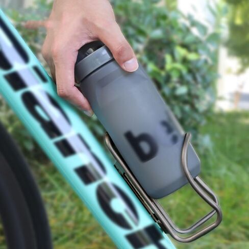 RRSkit Titanium Alloy Water Bottle Cage Anti-Rust Holder Bike Kettle Rack Lightweight Cycling Bottle Bracket Bicycle Accessory in Saudi Arabia