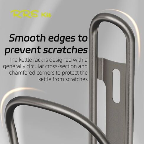 RRSkit Titanium Alloy Water Bottle Cage Anti-Rust Holder Bike Kettle Rack Lightweight Cycling Bottle Bracket Bicycle Accessory in Saudi Arabia