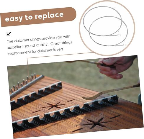ibasenice 2Pcs String Dulcimer Strings Replacement Steel Wire for Instrument Accessories Easy to Use Dulcimer Parts for Enhanced Sound and Resonance for Music Enthusiasts in Saudi Arabia