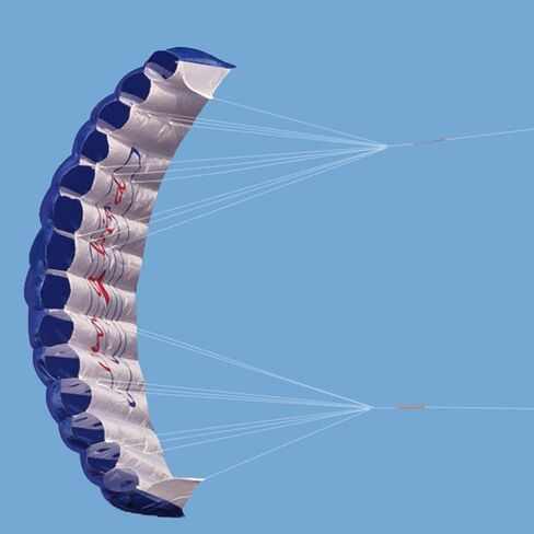 Surfing 1.4m Surfing Boarding Sports Parafoil Parachute with 30 Meters Flying Lines in Saudi Arabia