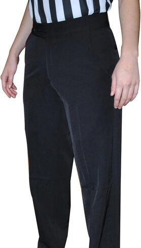 Smitty BKS-288 Women's 4-Way Stretch Black Flat Front Referee Pants Slash Pockets Basketball Wrestling Official in Saudi Arabia