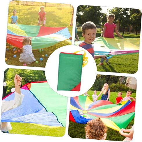 ibasenice Rainbow Parachute for Boy Girl Engaging Outdoor Game Prop for Toddlers Promoting Cooperation and Creativity Kindergarten Activities Vibrant Design in Saudi Arabia
