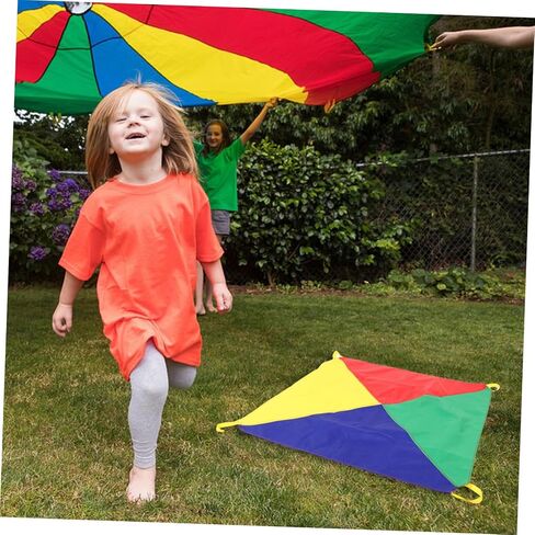 ibasenice Rainbow Parachute for Boy Girl Engaging Outdoor Game Prop for Toddlers Promoting Cooperation and Creativity Kindergarten Activities Vibrant Design in Saudi Arabia