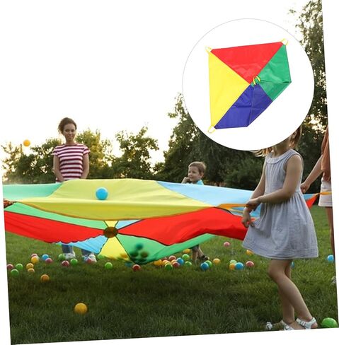 ibasenice Rainbow Parachute for Boy Girl Engaging Outdoor Game Prop for Toddlers Promoting Cooperation and Creativity Kindergarten Activities Vibrant Design in Saudi Arabia