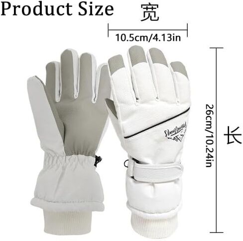 Mens Womens Soft and Warm Thick Liner Ski-Gloves - Winter Waterproof Touchscreen Anti-Slip Snowboard Gloves for Cold Weather in Saudi Arabia