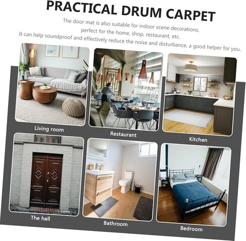 LIFKOME Professional Drum Carpet Thick Non-Slip Soundproof Rug for Electronic and Jazz Drums Diameter for Home Studio and Performance Settings in Saudi Arabia