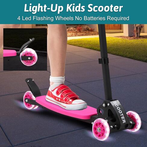 Scooters for Kids 8-12, 3 Wheel Kids Scooter with Adjustable Height Handlebars for Boys & Girls in Saudi Arabia