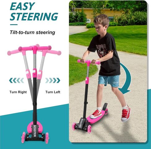 Scooters for Kids 8-12, 3 Wheel Kids Scooter with Adjustable Height Handlebars for Boys & Girls in Saudi Arabia