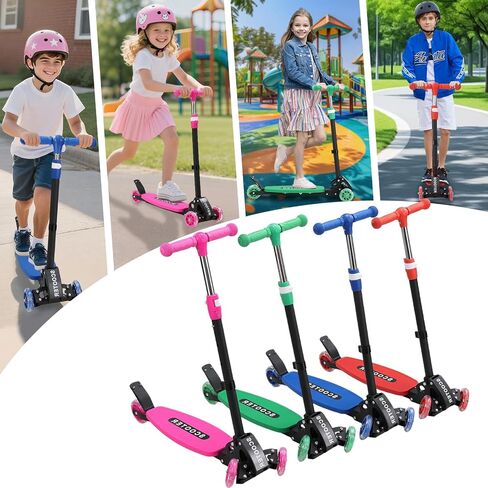 Scooters for Kids 8-12, 3 Wheel Kids Scooter with Adjustable Height Handlebars for Boys & Girls in Saudi Arabia