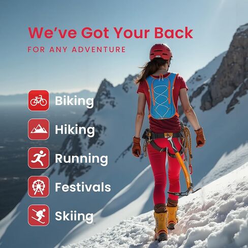 12L Hydration Backpack for Women and Men- Lightweight Hydration Pack with 2L Water Bladder, Water Pack for Hiking,Cycling,Rave and Running, Adjustable Chest Straps and Reflective in Saudi Arabia