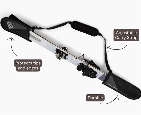Pondoz Protective Ski Sleeves with Detachable Carry Strap, Ski Tip and Tail Guards for Transport, Storage, Ski Travel Protection in Saudi Arabia