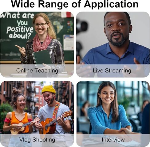 ميكروفون صغير لأجهزة iPhone/iPad/Android، ميكروفون لاسلكي احترافي مع حافظة شحن، وصلة USB-C، 3 أوضاع AI Denoise لتسجيل الفيديو/مدونات الفيديو/YouTube/TikTok in Kuwait