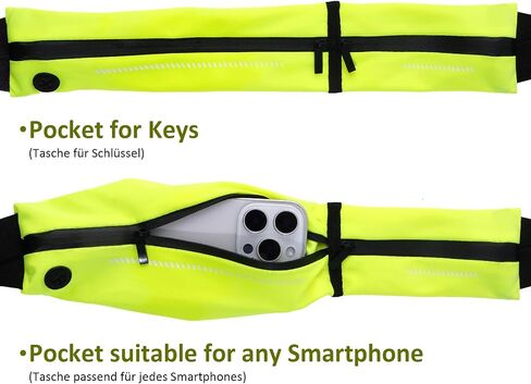 Fanny Packs with Water Resistant Belt, Slim Running Belt for Women Men, Adjustable Running Gear, Cyan in Saudi Arabia