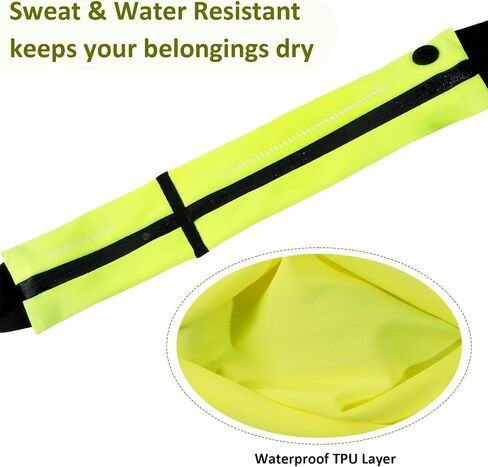 Fanny Packs with Water Resistant Belt, Slim Running Belt for Women Men, Adjustable Running Gear, Cyan in Saudi Arabia