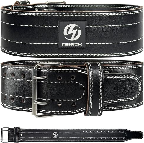 Genuine Leather Weightlifting Belt (6mm Thick) – Unisex Exercise Belt for Strength Training, Weight Lifting, Squats, with Waist Support | Adjustable Design, Suitable for Various Workouts in Saudi Arabia