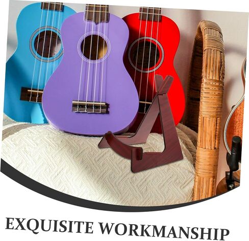 Zerodeko Detachable Wooden Violin Stand Portable Acoustic Instrument Holder for Ukulele Mandolin and Bass Floor Stand Non-Slip Design for Musicians and Performances in Saudi Arabia