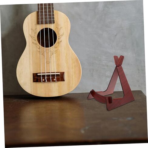 Zerodeko Detachable Wooden Violin Stand Portable Acoustic Instrument Holder for Ukulele Mandolin and Bass Floor Stand Non-Slip Design for Musicians and Performances in Saudi Arabia