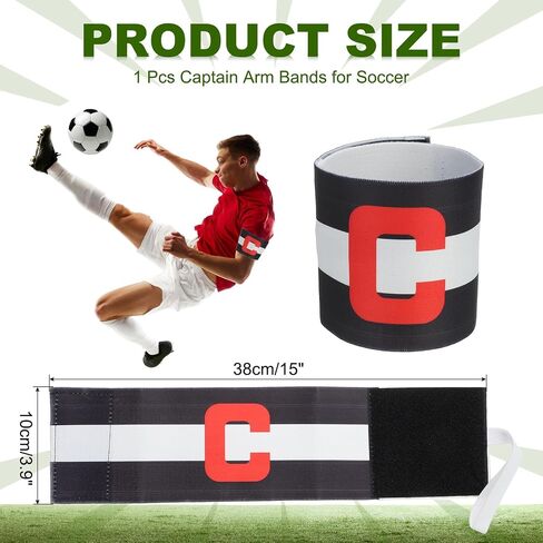 PATIKIL Soccer Captain Armband, Captain Arm Bands for Soccer Elastic Captain C Arm Bands Sports Captain Armbands for Youth Adult Football Team Training in Saudi Arabia
